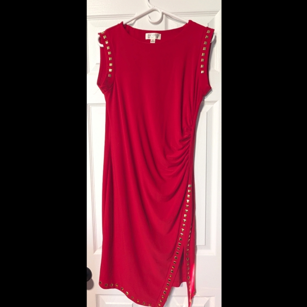 Elegant Red Studded Dress
